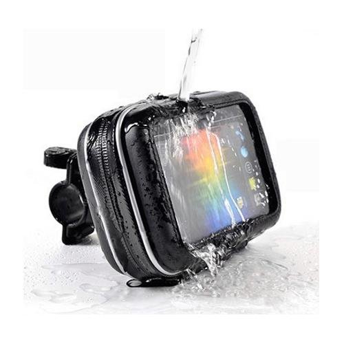 Motorcycle Handlebar Bike Mount Holder With Waterproof Case For Garmin Nuvi 57LM 58LM 5'' Sat Nav