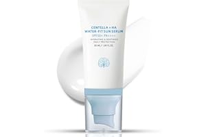 ISHERBIN 𝐶𝑒𝑛𝑡𝑒𝑙𝑙á Sunscreen SPF 50, Hyalu Cica Water-Fit Sun Serum, Face Sun Screen Long-Lasting Protection, Cen-tella Madagascar Sunscreen, NO White Cast - Dry Oily Korean Skincare (Blue 1)