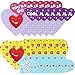 JOYIN 28 Pack Valentines Day Gifts Cards for Kids with Translucent Valentine’s Hearts Valentine Classroom Exchange Party Favor Toy