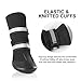 Petacc Dog Shoes Waterproof Dog Boots Anti-Slip Snow Boots Warm Paw Protector for Dog in Winter Size S with Black