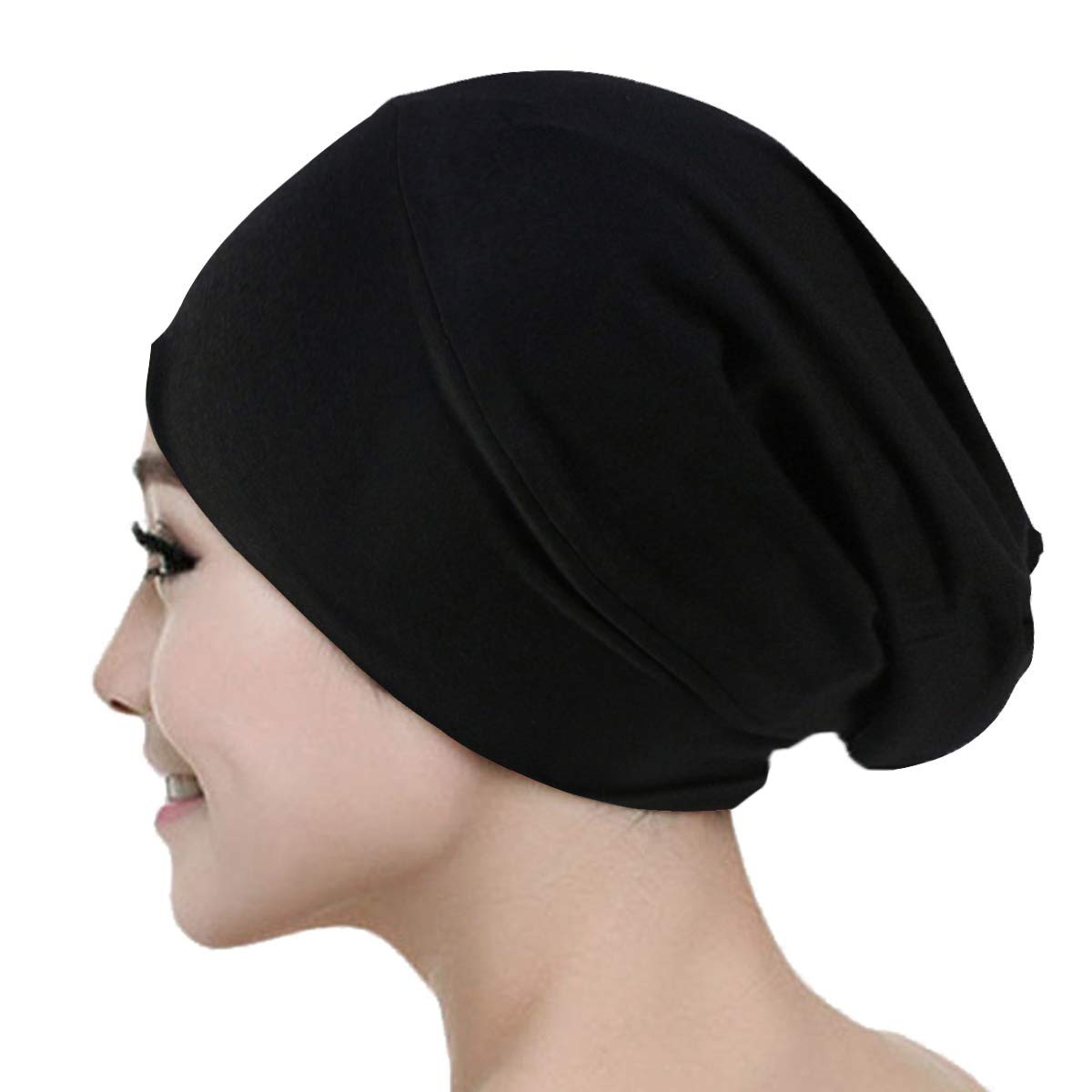 NIEBAIY Satin Lined Skull Cap, Sleep Cap Men Women Multifunctional