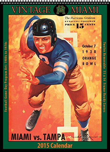 Miami Hurricanes 2015 Vintage Football Calendar by 