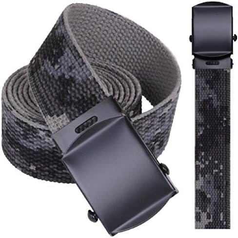 Black &amp; Gray Subdued Urban Digital Camouflage Reversible Cotton Web Belt