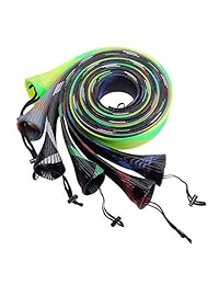 SF Standard Spinning Rod Calcetín caña de pescar manga de la varilla cubierta de malla trenzada Protector de poste Guantes herramientas de pesca para Spinning caña de pescar
