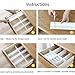 ShineMe Drawer Dividers, 8pcs Drawer Divider Organizers, White DIY Plastic Grid, Plastic Adjustable Drawer Dividers, Household Storage Makeup Socks Underwear Organizer for Clothes, Kitchen, Office