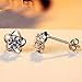 Silver Masters 925 Sterling Silver Stud Earrings Highest Quality CZ Cubic Zirconia