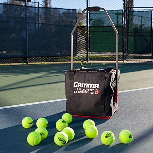 Gamma Ballhopper Premium EZ Tennis Travel Cart 150 & EZ Ball Basket