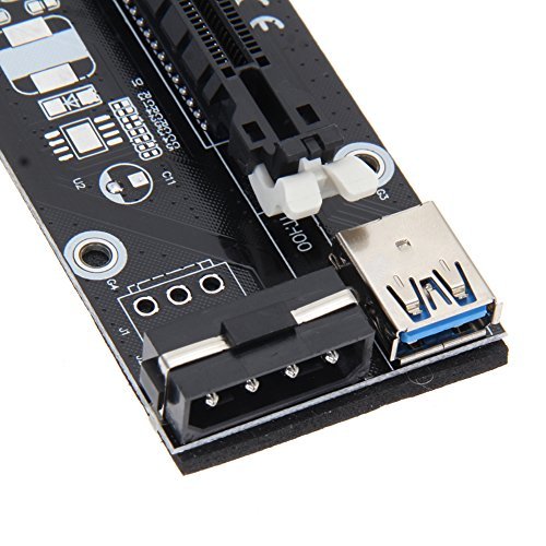 PCI-E 1X to 16X Express Mining Extender Riser Card Adapter with 30cm USB 3.0 Power Cable