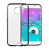 Galaxy S6 Edge Case, [Clear Back View] JOTO Samsung Galaxy S6 Edge Case Slim, ** Scratch Resistant** Slim Fit / Clear Back Panel / Hybrid Case [Bumper Case with Clear Back Panel], Protective Case for Galaxy S6 Edge (2015) (Black)