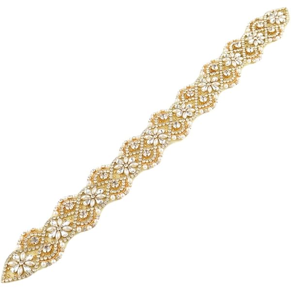Vin Beauty Cinturón De Diamantes De Imitación Para Novia, Banda Hecha A