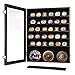 Yescom Military Challenge Coin Display Case Casino Poker Chip Pins Minifigure Shadow Box Wood Cabinet Wall Mountable