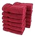 SALBAKOS 100% Turkish Cotton Washcloth Set of 12 13x13 inch | Heirloom Quality | Hotel & Spa Collection | Ultra Soft, Super Absorbent, Washcloth Towels | Made in Turkey (Wine, 12 Washcloths)