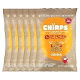 Chirps Cricket Flour Chips, Gluten-free, High Protein - 1.25 Oz (Pack of 6) (Cheddar) - As Seen On Shark Tank