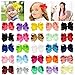 25 PCS Hair Bows 6 inch Grosgrain Ribbon Boutique Hair Bow Clips for Girls