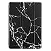 ESR Marble Trifold Smart Case for iPad 9.7 2018/2017, Lightweight Smart Cover with Auto Sleep/Wake, Microfiber Lining, Hard Back Cover for iPad 9.7 iPad 5th / 6th Generation, Black Marble