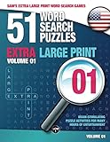 Sam's Extra Large Print Word Search Games, 51 Word Search Puzzles, Volume 1: Brain-stimulating puzzle activities for many hours of entertainment by Sam Mark
