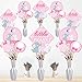 Blulu Pink Elephant Baby Shower Decoration Set Pink Elephant Centerpiece Sticks Birthday Party Table Toppers for Boy Girl Birthday Party Supplies, Double Side Printed, 24 Pack