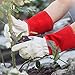NoCry Large Red Thorn Proof Gardening Gloves for Women with Reinforced Palms and Fingertips, Perfect for Cactus, Rose Pruning, and Puncture Proof Protection