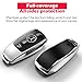 Uxinuo Compatible with Mercedes Benz Key Fob Cover, Soft TPU Super Durable Key Case Cover for Mercedes Benz E Class, S Class, 2017 up W213 Keyless Smart Key Fob_(Silver)