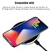 Wireless Charging, PLESON Wireless Charger [Ultra Slim] [Sleep-Friendly] Qi Wireless Charging Pad Stand for Samsung Galaxy S9 Plus S9+ S9 Note 8/5 S8 Plus S8+ S7 Edge S6 Edge Plus iPhone X 8 Plus 8