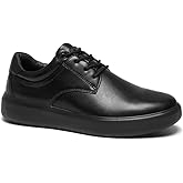 OrthoComfoot Men's Orthopedic Leather Dress Walking Shoes: Comfortable Plantar Fasciitis Sneakers with Arch Support for, Orthotic Casual Business Work Shoes for Foot and Heel Pain Relief