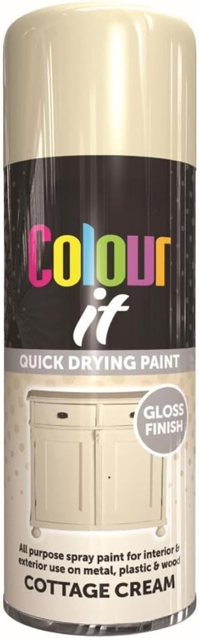Inspired Essentials All Purpose Aerosol Spray Paint 400ml Cottage Cream
