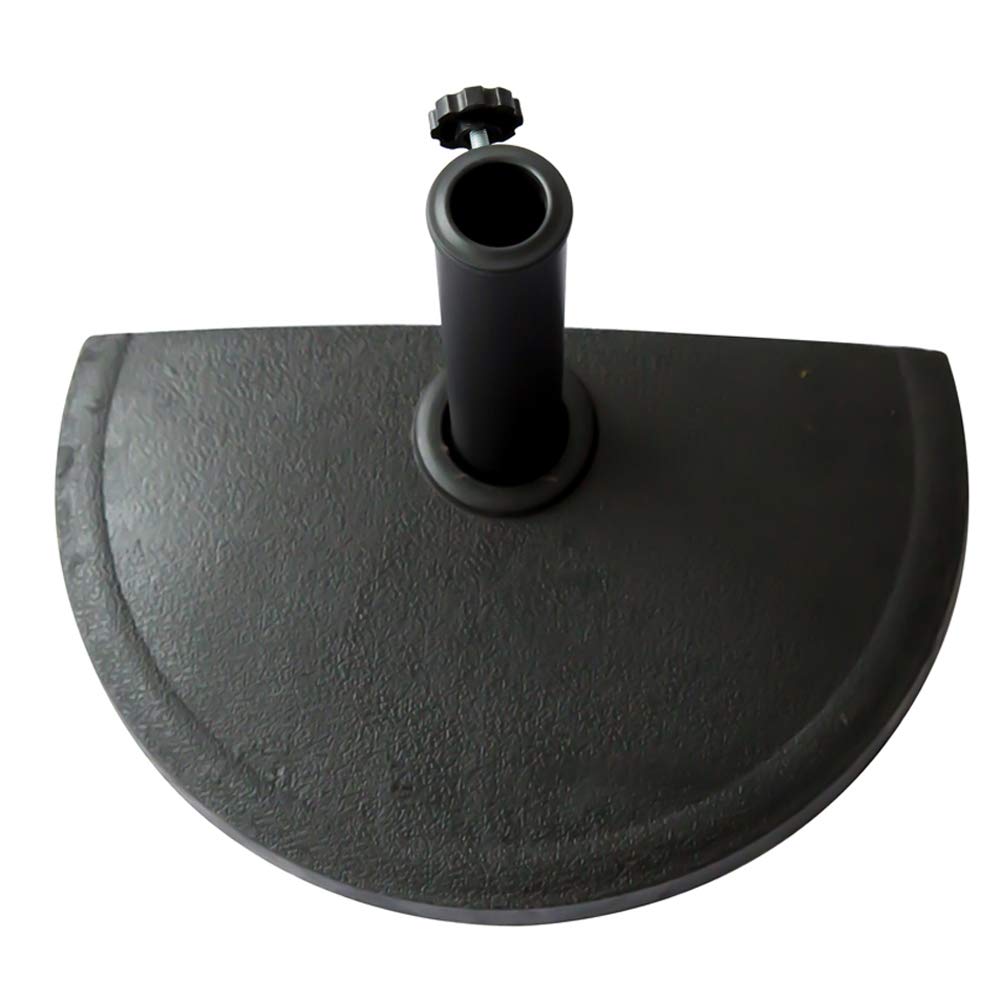 C Hopetree Half Round Patio Umbrella Base Heavy Duty Outdoor Stand 20lbs Black Patio Furniture Accessories Umbrella Stands Skinesthetique Co