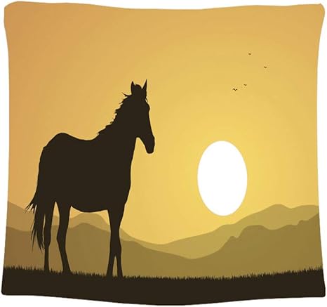 Amazon Co Jp 夕日と馬のシルエットイラストのある風景 布製 モダンなアート 模様替え 部屋 窓カーテン 個性ギフト 新居祝い 太陽 タペストリー 布 おしゃれ 壁飾り 多機能 布ポスター パーティー お店 部屋 窓 個性ギフト 祝い 2x150 Cm ホーム キッチン
