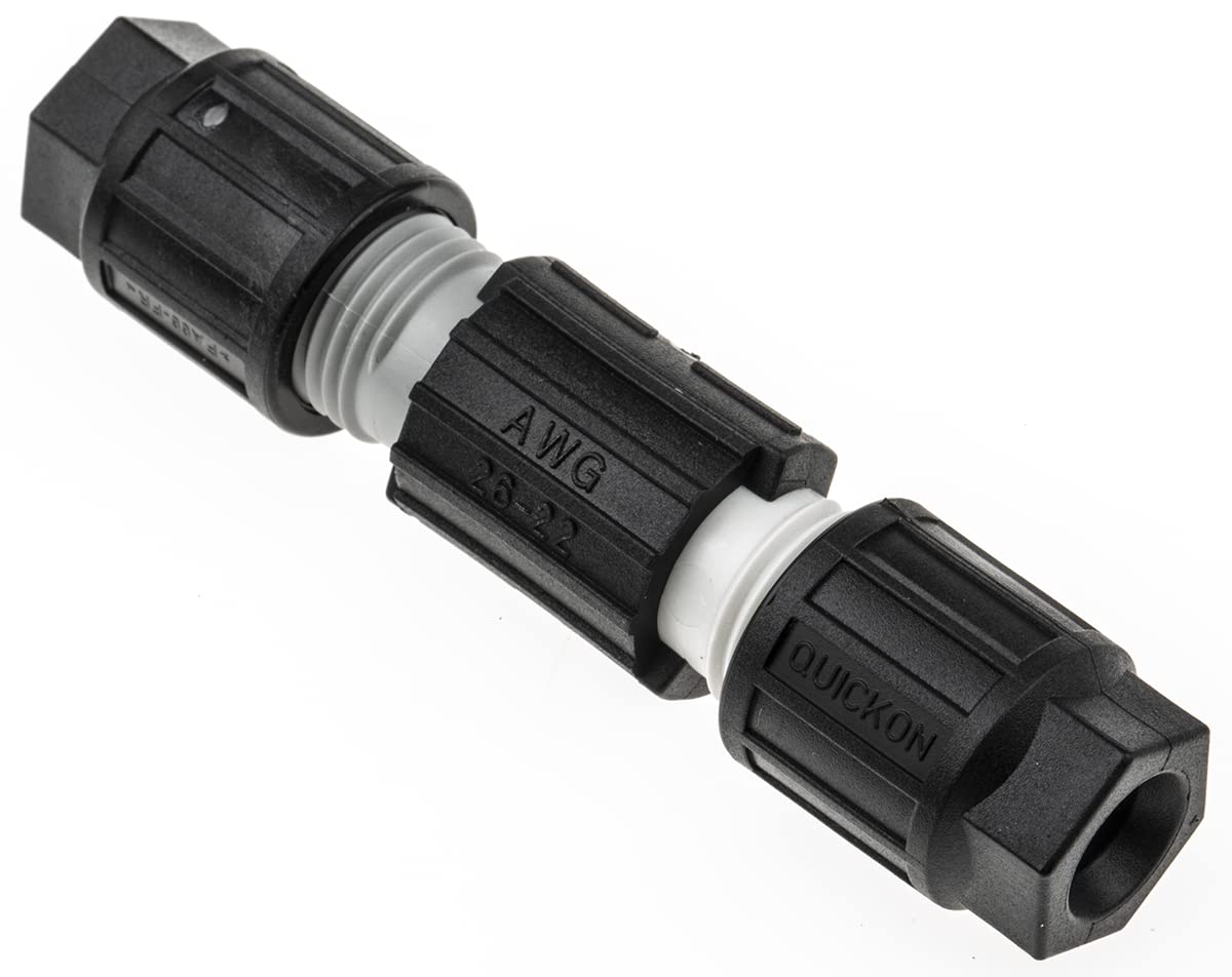 PHOENIX CONTACT Q 0.34/4IDC/16-16KU-KU BK Cable Connector, 4 Pin Numbers, 3.5 mm-6 mm Cable Diameter Range, Black
