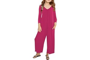 blibean Girls Fall Rompers Long Sleeve Jumpsuit Size 4-13 Years Old