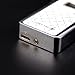 USB Rechargeable Electric Dual Arc Lighter Windproof Coil Lighter with LED Screen-Silver