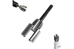 FULANRT Integrated Internal & External Pipe Threading Tool, Electric Drill Compatible PVC & Plastic Pipe Threader Kit – Int/Ext Rethreading Tools Kit with 1/2" & 3/4" Adapters for Pipe Thread Repair (1/2")