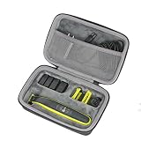 co2crea Hard Travel Case for Philips Norelco OneBlade QP2520/90 / QP2630/70 / QP2520/72 Face Body hybrid electric trimmer shaver (Black Case)