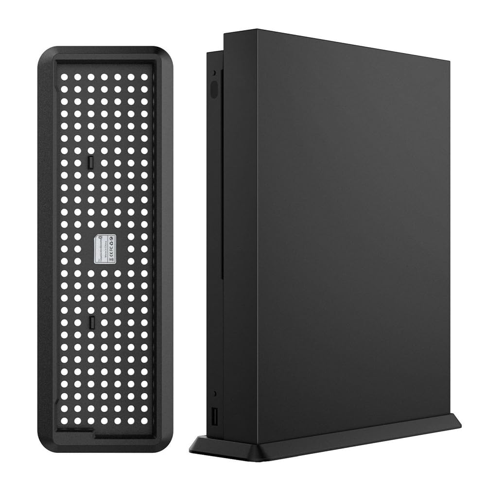 KlsyChry Vertical Stand for Xbox One X Console, Cooling Stand Base Holder - Black (Not fit for Xbox One/S Console)