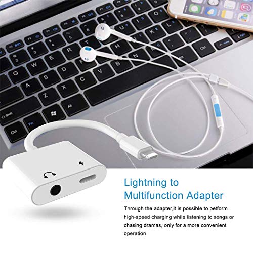 image for ZYNUN Headphone Adapter for iPhone X 3.5mm Splitter Jack Dongle Earpho