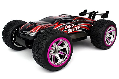 2.4Ghz Land Buster Off-Road Truggy RC 1/12 High Speed RTR 4WD Monster Truck 28mph Cross-country Buggy (color may vary) by POCO DIVO