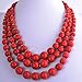 Jane Stone 3-Layer Pearl Necklace Bubble Necklace Illusion Necklace Wedding Bridal Jewelry(Fn0659*)