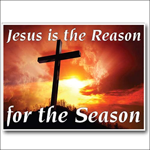 VictoryStore Jesus is The Reason The Season Easter Lawn Display (Sunset Cross)- 18'x24' Yard Sign Decoration Two Stakes Per Sign (2)