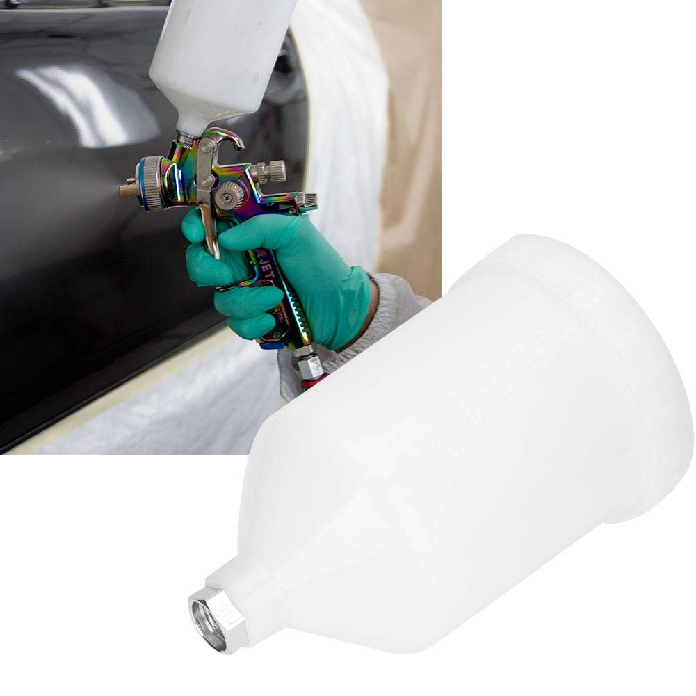 Spray Gun Cup, 600ml High Hardness Plastic 0.6in Female Threaded Tight Sealing Feed Paint Cup for Spray Gun Accessories Replacement - Image 5