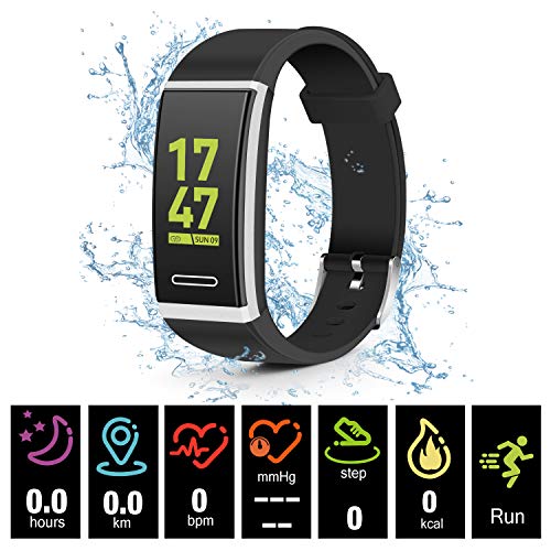 Kirlor Fitness Tracker, Waterproof Color Screen Smart Bracelet with Heart Rate Blood Pressure Monito Kirlor Fitness Tracker, Waterproof Color Screen Smart Bracelet with Heart Rate Blood Pressure Monito
