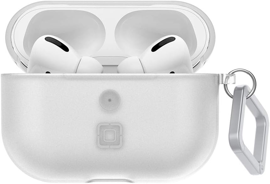 Amazon Com Incipio Case Protective Case Compatible With Apple Airpods Pro Frost Transparent Supports Wireless Charging I Sturdy Polycarbonate With Silicone Exterior I Includes Carabiner Hook