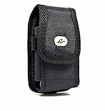 CAT S31 Premium Heavy Duty Black Vertical Rugged Carrying Case Holster with Metal Belt Clip & Belt Loops