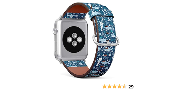 Patterned Leather Wristband Strap for 