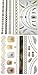 BohoTats Tattoos - Set 3 of 12 Sheets - Over 100+ Intricate Designs - Stunning Flash Metallic Boho Tattoos - Non Toxic - Quality Guarantee - Temporary Metallic Tattoos