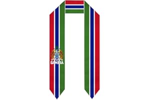 Vintage Gabonese Flag Graduation Stole Scarf Sash Shawl for Study Aboard International Students