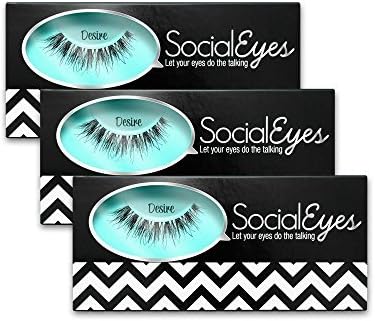 SocialEyes Desire Lashes Handmade Fake False Eyelashes Eye Lashes 3 Packs by SocialEyes