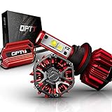 OPT7 Fluxbeam LED Headlight Kit w/Clear Arc-Beam Bulbs - H13 (9008) - 80w 7,000Lm 6K Cool White CREE - 2 Yr Warranty