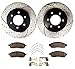 Atmansta QPD10039 Front Brake kit with Drilled/Slotted Rotors and Ceramic Brake pads for Ford F-150 Lincoln Mark LT