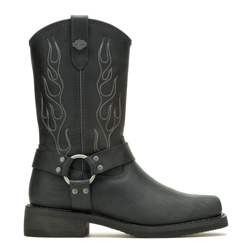 Harley-Davidson Men’s Hustin West Western Boot, Black, 10.5