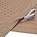 BDK Trimmable Heavy Duty Diamond Plate Cargo Trunk Mat Beige - Trim to Custom Fit for Car SUV Van
